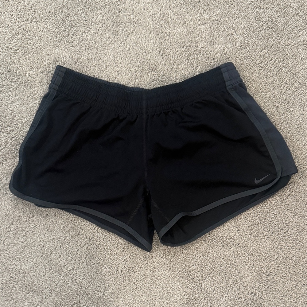 Nike Women's Black Athletic Running Shorts with Grey Trim